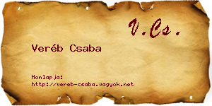 Veréb Csaba névjegykártya