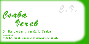 csaba vereb business card